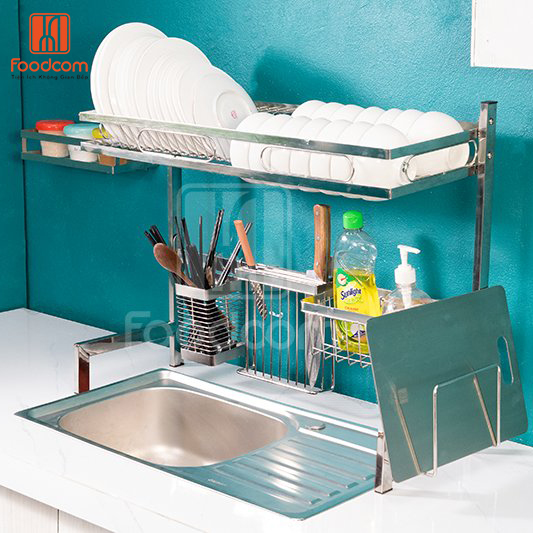Kệ bát inox 304 Foodcom liền khối đa năng 1 tầng - FC - LK105 - loại 105cm