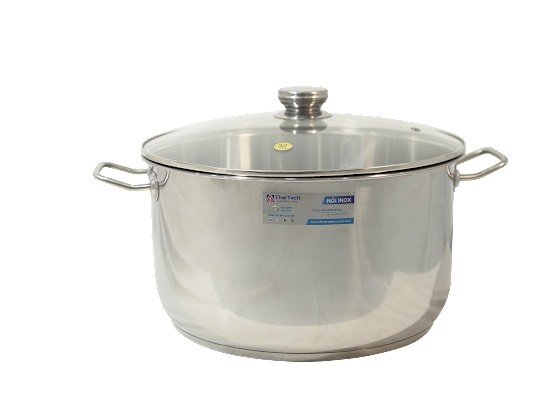 Nồi luộc gà inox 3 đáy Thaitech inox 430, dung tích 32L